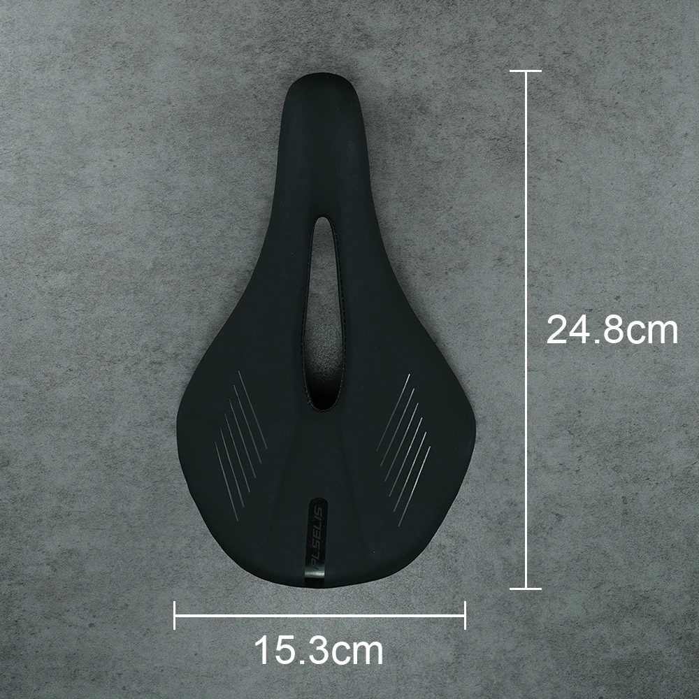 Handmade Black Microfiber Leather Bicycle Saddle Shock-Absorbing Chrome Molybdenum Steel Bow Nail-Free Cycling Seat Cushion