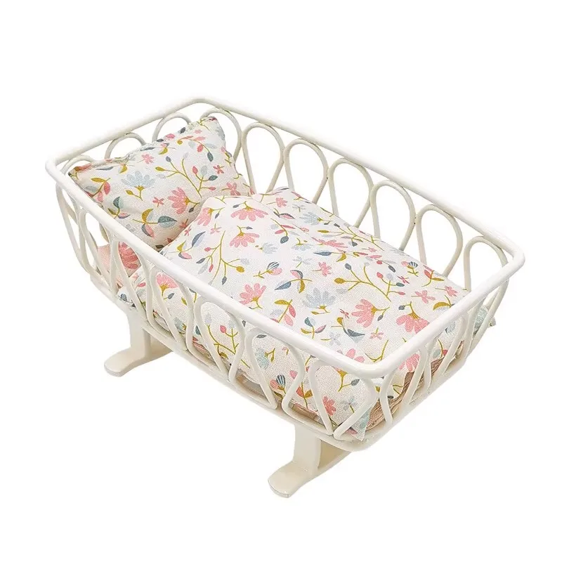 

Металлический шейкер Aizulhomey, матрас, прикроватный столик, коляска OB11 BJD Lol, аксессуары для кукол, 1/12, мебель для домика-мышь, кукольная кровать