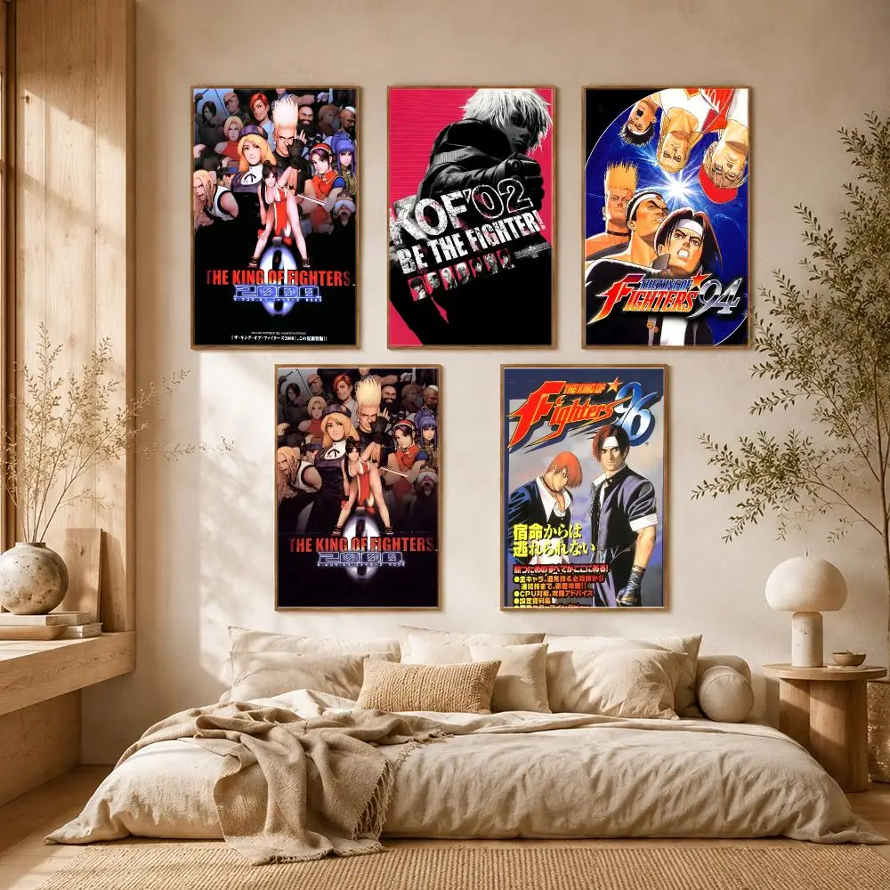 The King Of Fighters Game Arcade Poster Self-adhesive Advanced Aesthetic Printing Paper Wall Art for Living Room Home Decor