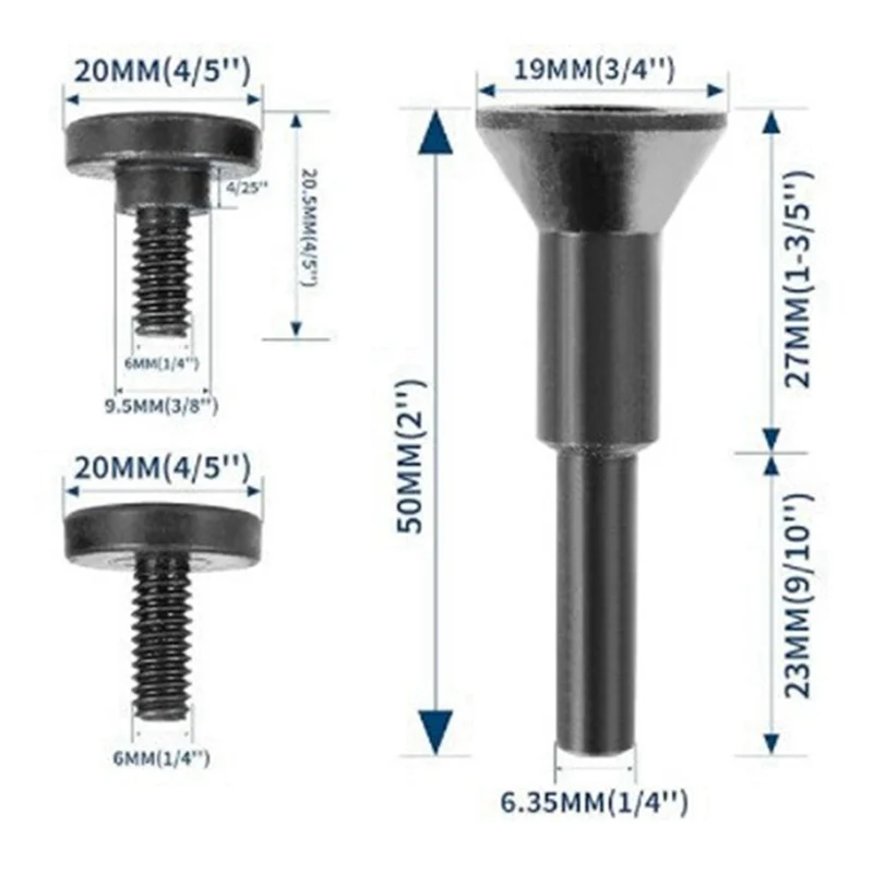 ABRS-2X Mounting Mandrel For Cut-Off Wheels, 6Mm, 10Mm Hole Cutting Disc, Grinding Wheel Saw Blade