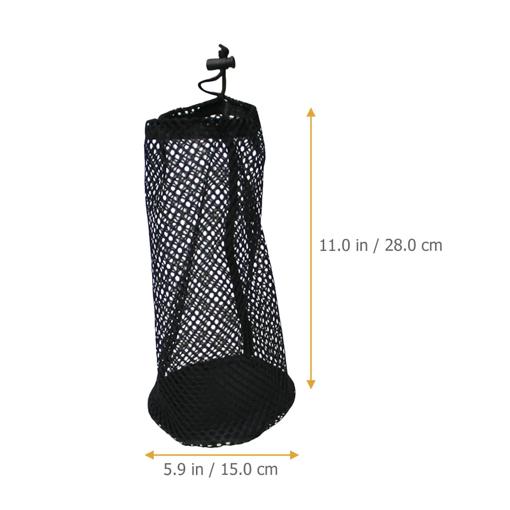 1pc Golf Ball Mesh Bag Drawstring Sports Ball Storage Pouch For Tennis Badminton Table Tennis Portable Nylon Organizer