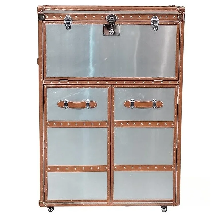 Cofre de estilo americano, taquilla de estilo industrial completa retro