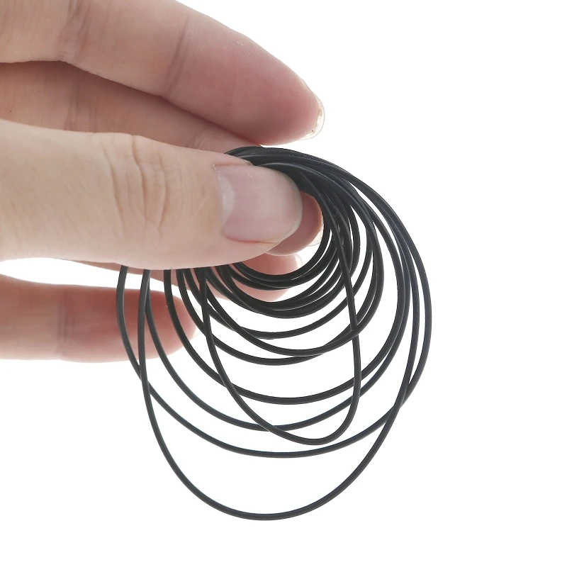 1/1.5mm Round Rubber Belt Replace Durable 10pcs/Pack Mix Size 80-130mm Repair Belt for Cassette Tape Recorder Machine