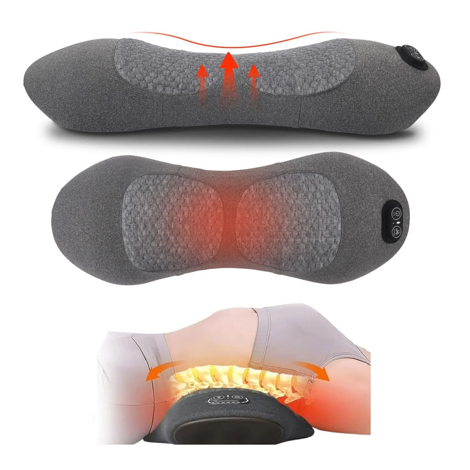 Waist pillow, bed, waist pad, massage, hot compress, airbag traction waist pad