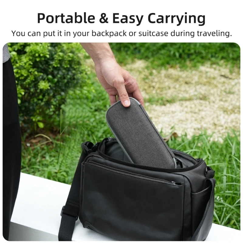 K43B Gray Hard Shell Camera Case for Pocket 4P, Travel Storage Case for Daily Carry, Shelf Use and Home Desk Storage