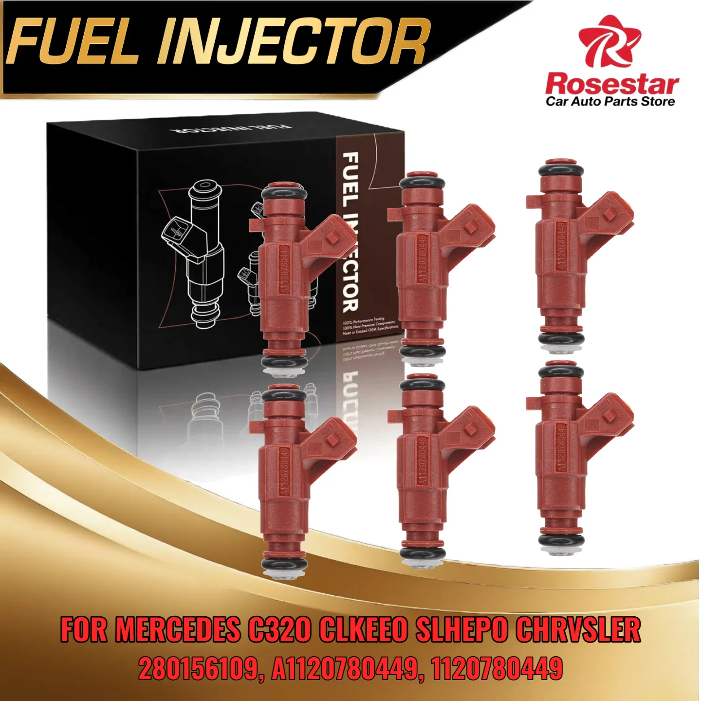 

6 шт. топливная форсунка для Mercedes Benz C320 CLK320 SLK320 C240 E320 2001-2005 280156109 A1120780449