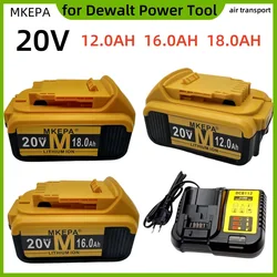 New 100% Original 18Ah 16AH 12AH 20V for Dewalt Power Tool Battery DCB206 20V hBattery DCB206 20V Battery DCB205 DCB204-2 DCB200