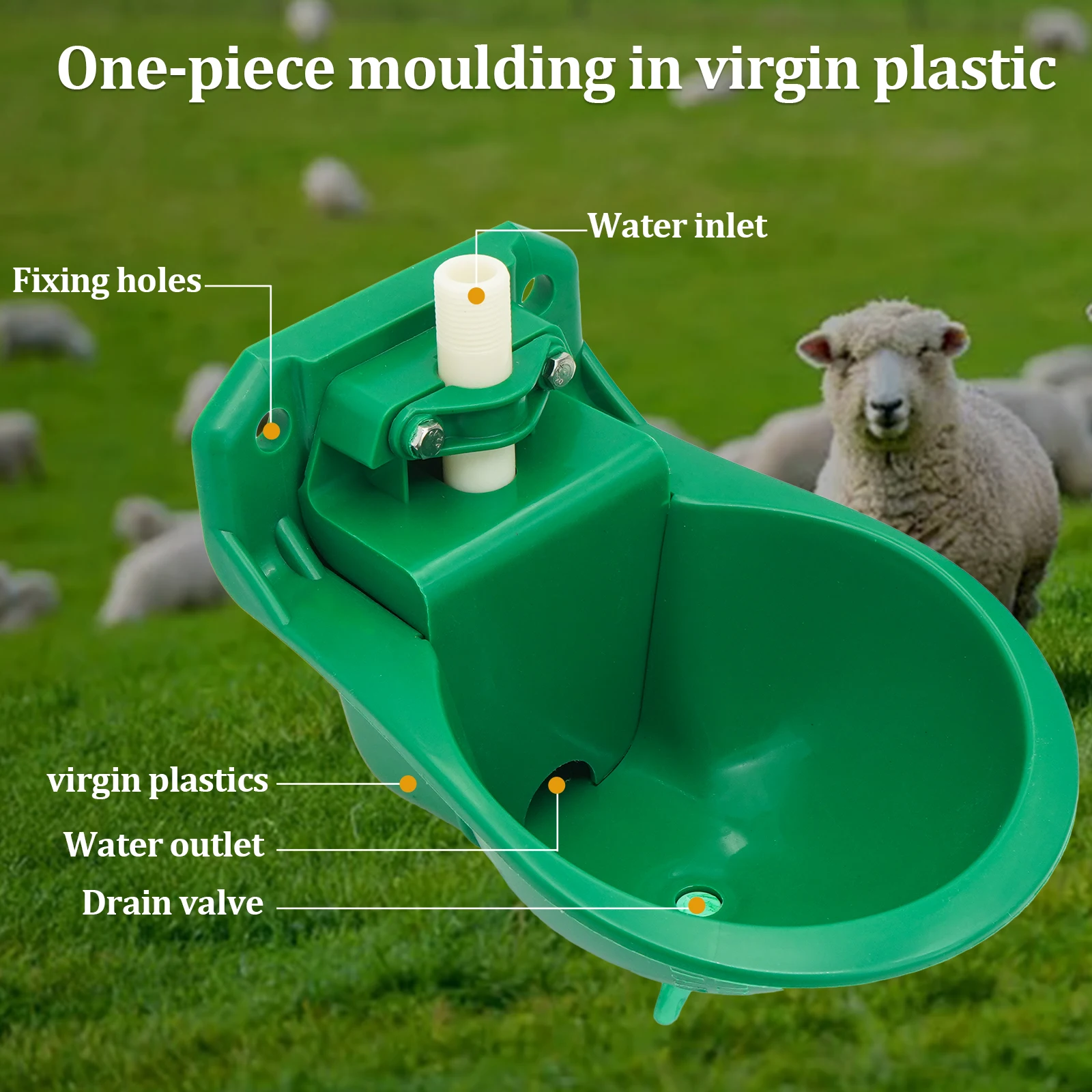 Livestock Sheep Goat Automatic Drinker Bowl With Valve Quality Water Fountain Cattle Sheep Dog Feeding Equipment Farm Animals