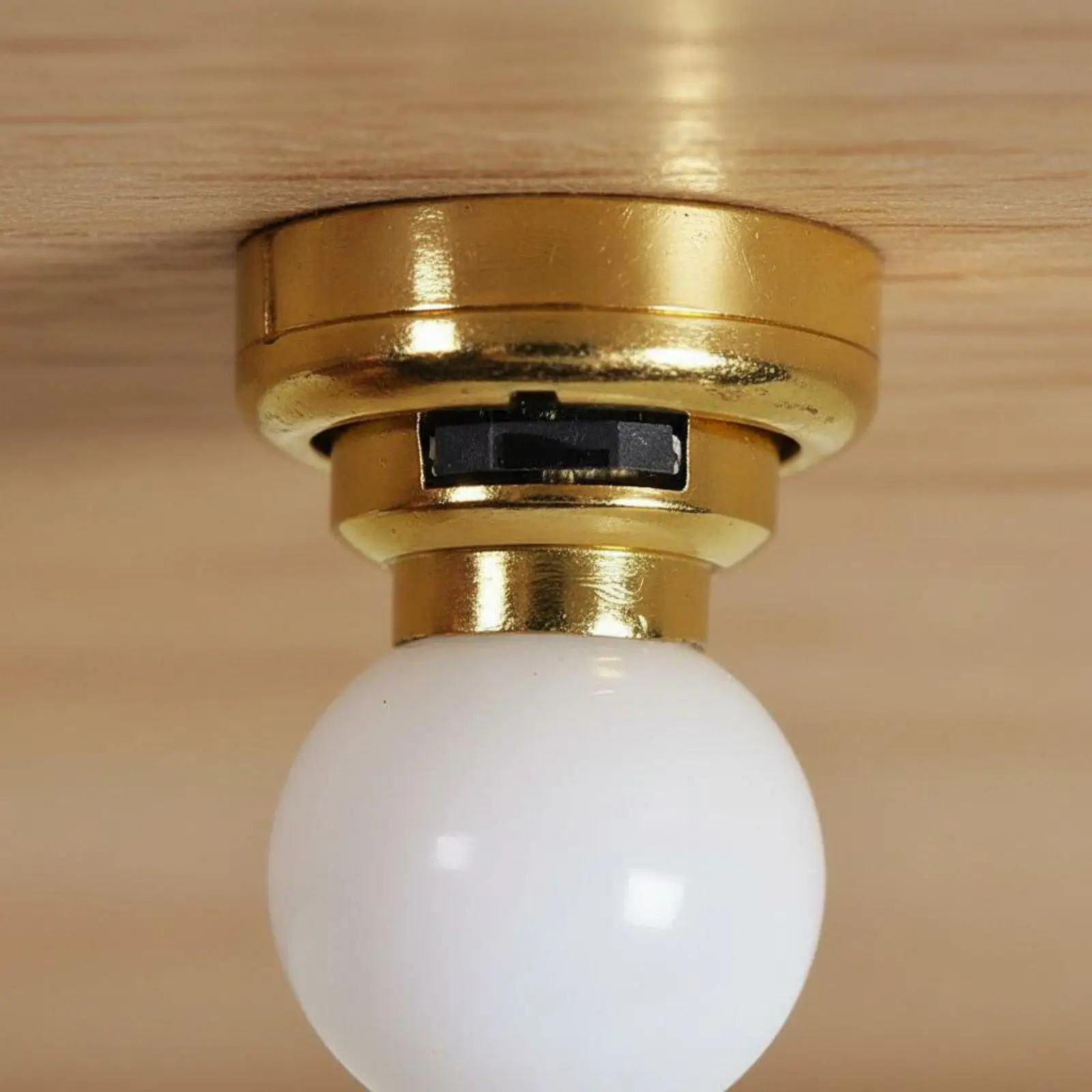 Miniature LED Ceiling Lamp Battery Operated Realistic Lighting 1 12 Scale Dollhouse Accessory for Doll House