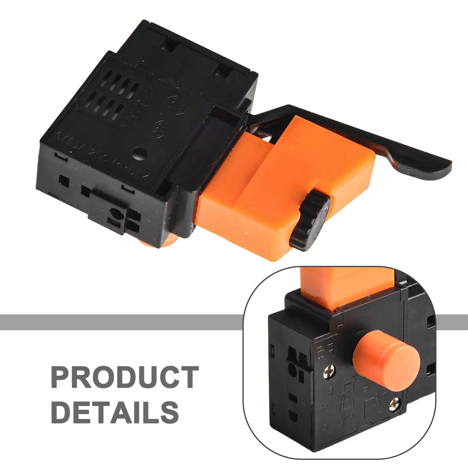 1pc AC 220V/6A FA2/61BEK Adjustable Speed Switch For Electric Drill Trigger Switches Power Tool Parts Accessories