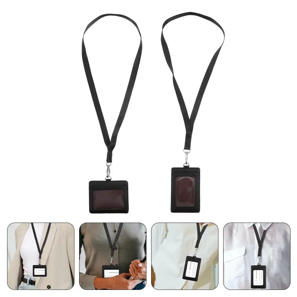 

Держатель для карт (2 шт.), многофункциональный, портативный, для персонала, медсестер, врачей, студентов, волонтеров, черный, для удостоверений личности