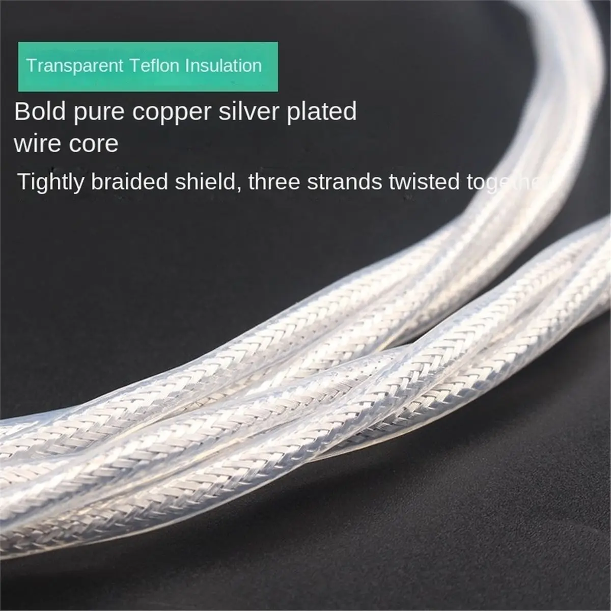 Professional HiFi for Cable: Exactness Silver-Plated - with Ground Wire.for Vinyl Turntable