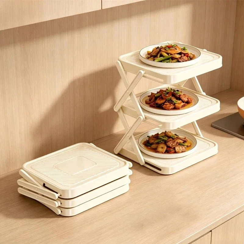 Dining Tray Rack, Vegetable Preparation Tray Rack, Kitchen Countertop Vegetable And Tableware Storage Rack