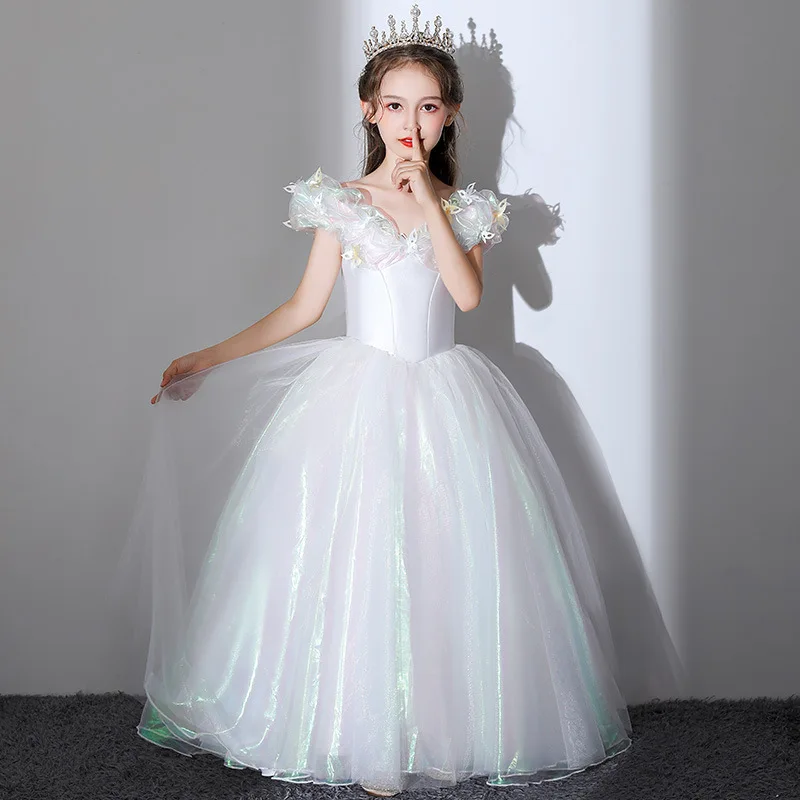 

Flower Girl Bridesmaid Dresses for Wedding Pageant Elegant Gala Long Evening Gown Children Eid Luxury Party Satin Maxi Dress Kid