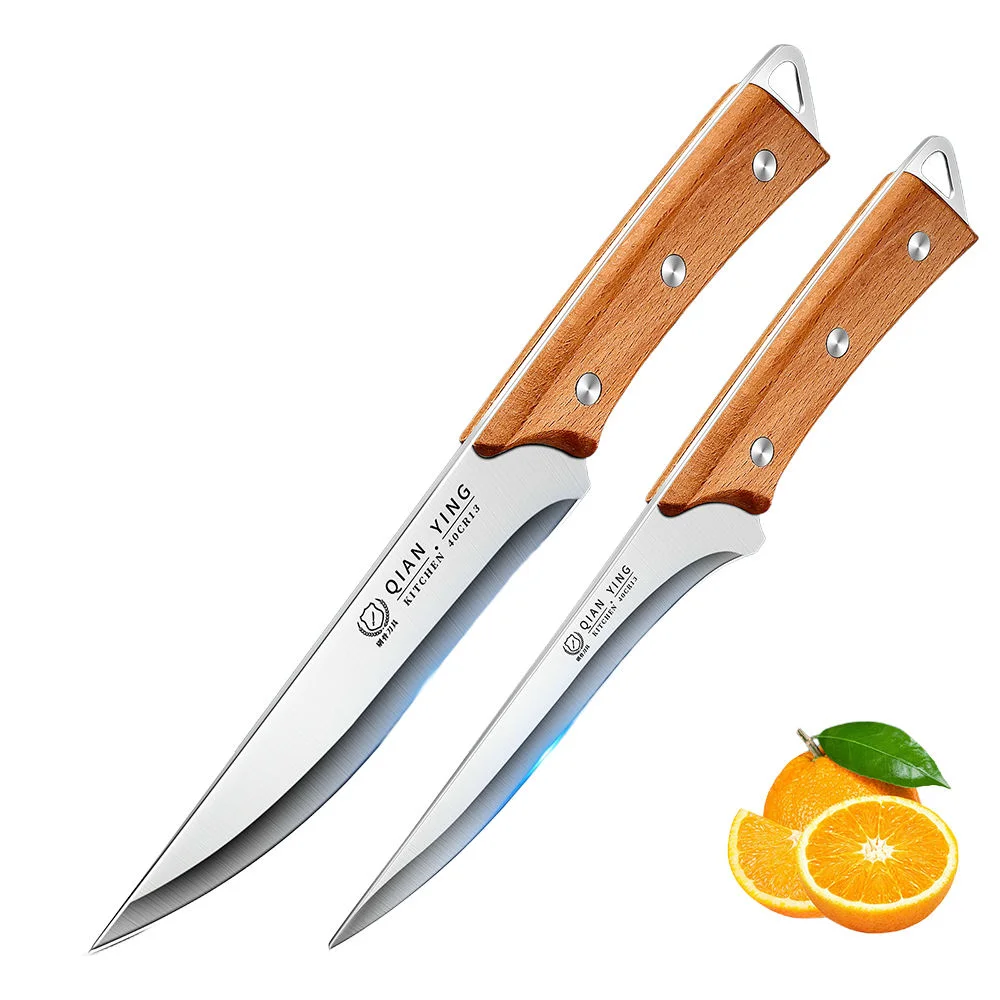 Cuchillos de cocina profesionales, cuchillos de cocina profesionales para chefs, cuchillos de acero inoxidable sin hueso, cortadores de carne forjados, cuchillos para frutas