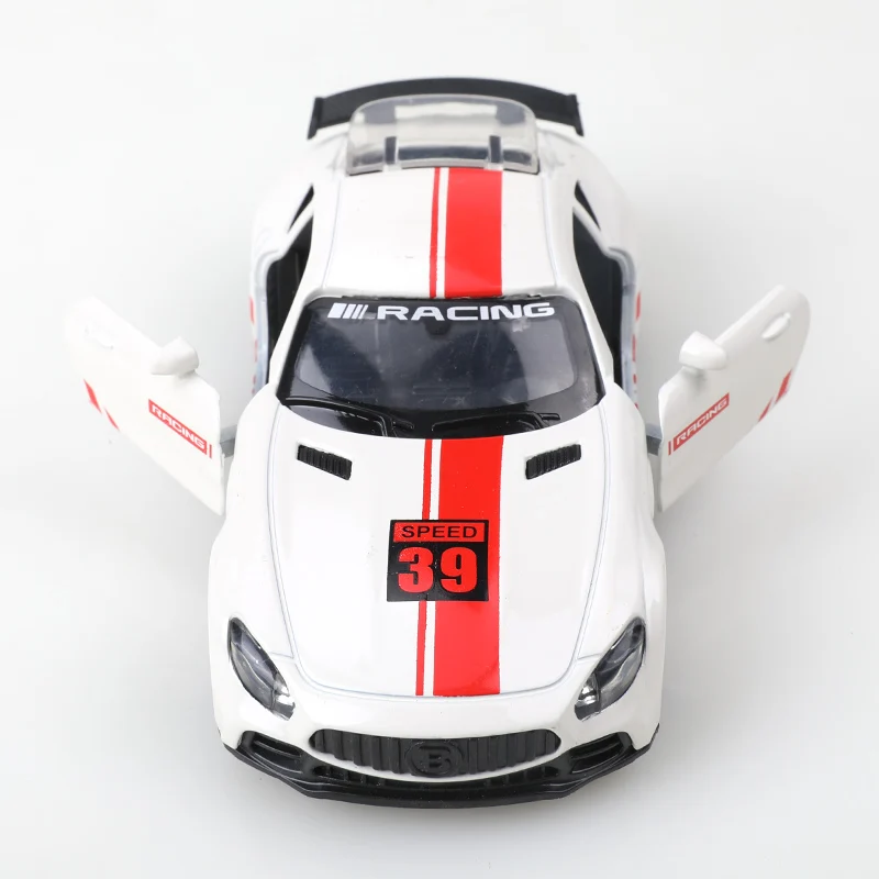 (bagged)1:36 Alloy Car Model Simulation Benz GT Racing Car Vehicle Pull Back Car Ornaments Collection Toys For Boy Children