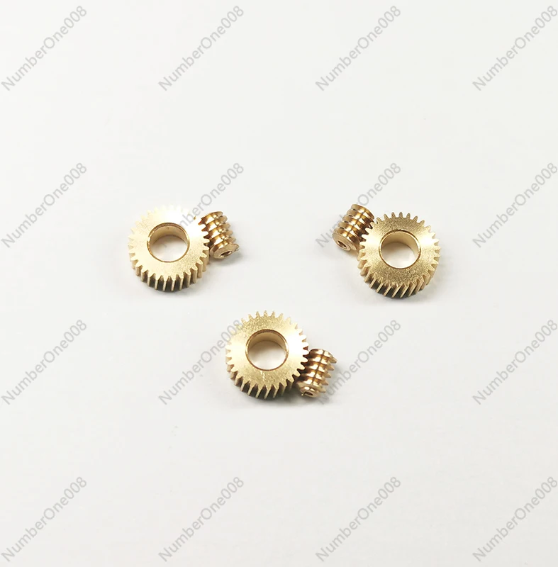 0.2 Mold 20, 30 Teeth, Precision Worm Gear, Brass Mini Micro Reduction 90 Degree Transmission Gear Car Model