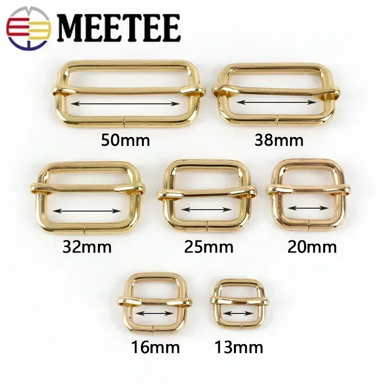 10/20Pcs 13-50mm Metal Slides Tri-glides Roller Pin Buckles Handbag Strap Slider Adjuster Belt Buckle DIY Bag Garment Accessoies