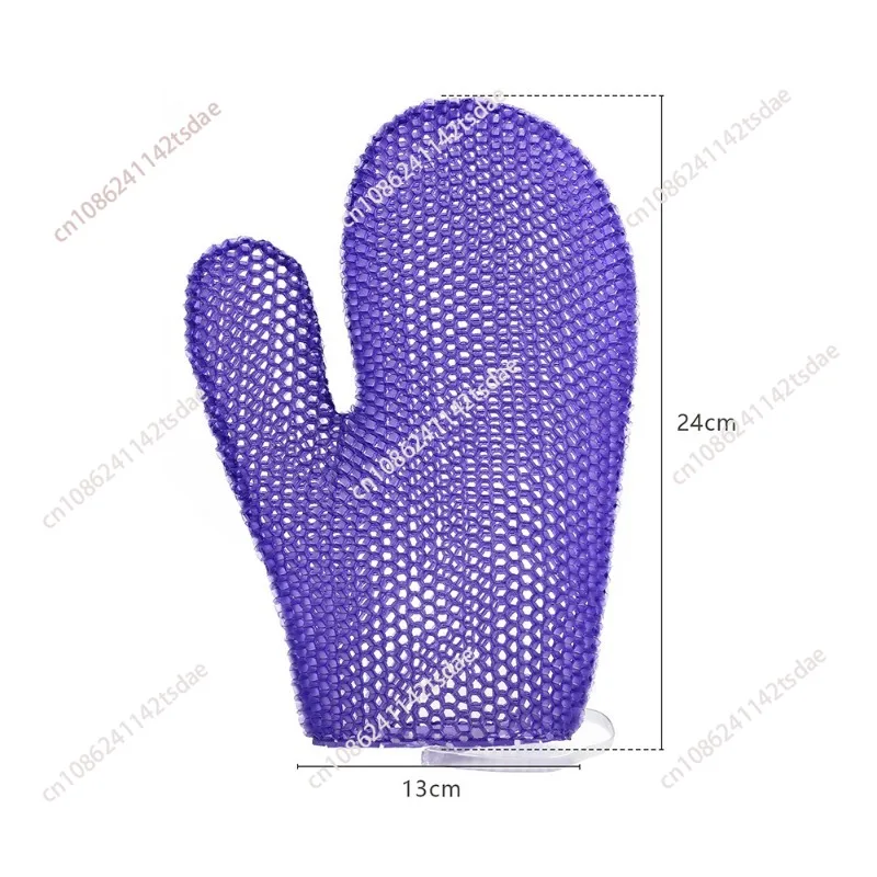 Outdoor TPU honeycomb cleaning bath gloves, exfoliating bath, bath rubbing, back towel, makeup remover finger cover