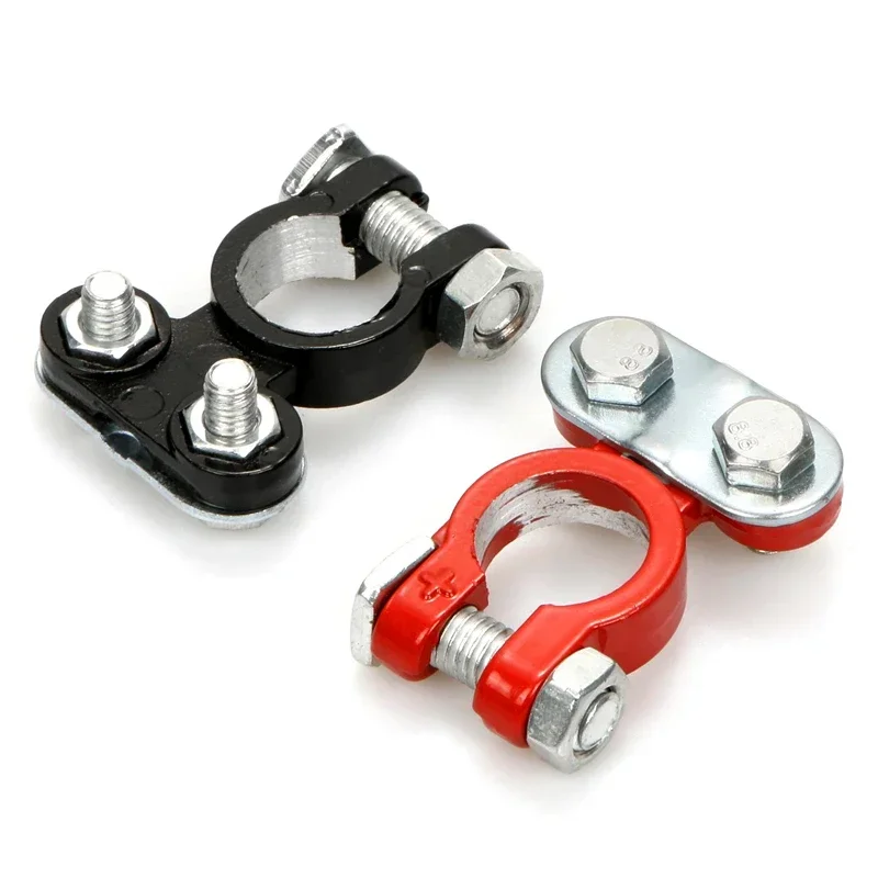 1 Pair Universal Car Battery Terminal Clamp Clip Aluminum Alloy Battery Terminal Pile Head Connector Accessories For Car Truck