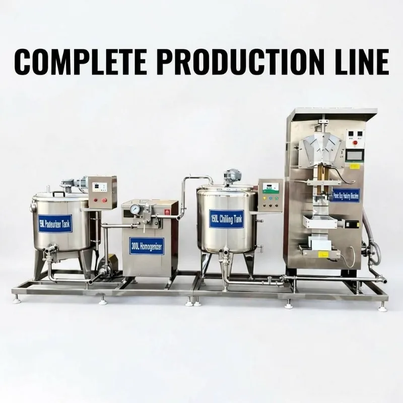 Automatic Industry Dairy Processing Line Pasteurized Milk Production for Milk and Dairy Products FL Customized
