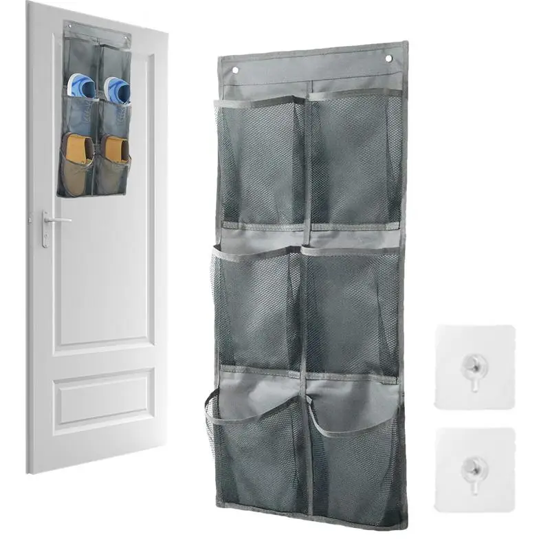Wand-Aufbewahrung tasche 6 Fächer Mesh-Schrank Schuh halter Tür hängen Aufbewahrung skorb Schrank hängende Aufbewahrung taschen