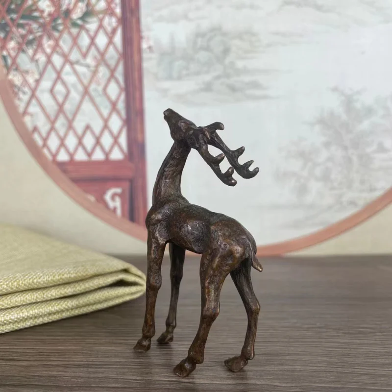 A with you, auspicious plum blossom, fortune deer, home ceremony tea art ornament, desktop piece