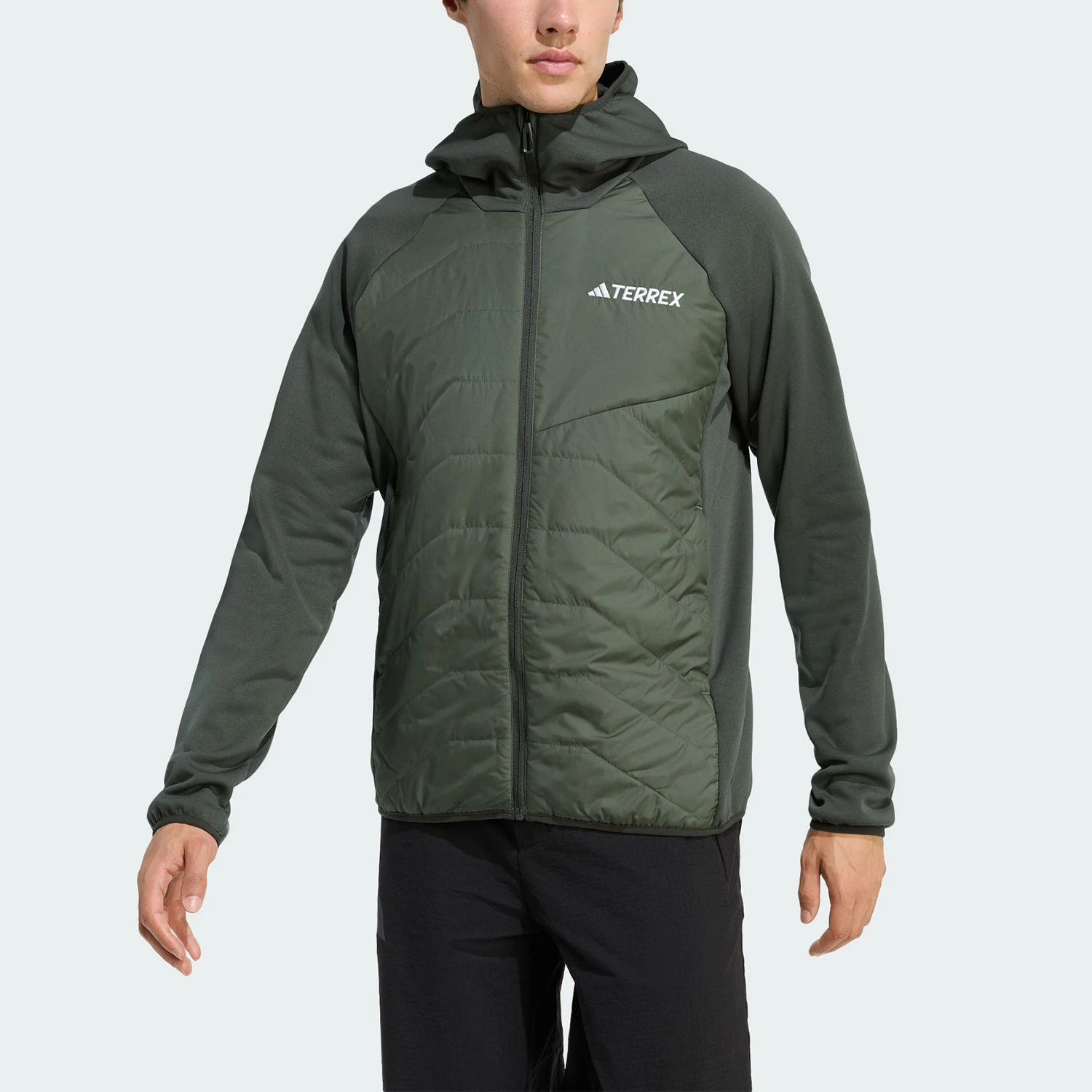 Adidas genuine men's warm and plush spliced sports cotton jacket KA6947