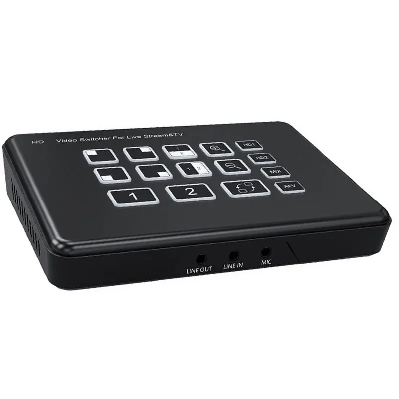 UVC Recording EU PLUG Dual -Compatible Live Streaming Video Switch 2-CH Live Broadcast Camera Video Mixer Switcher