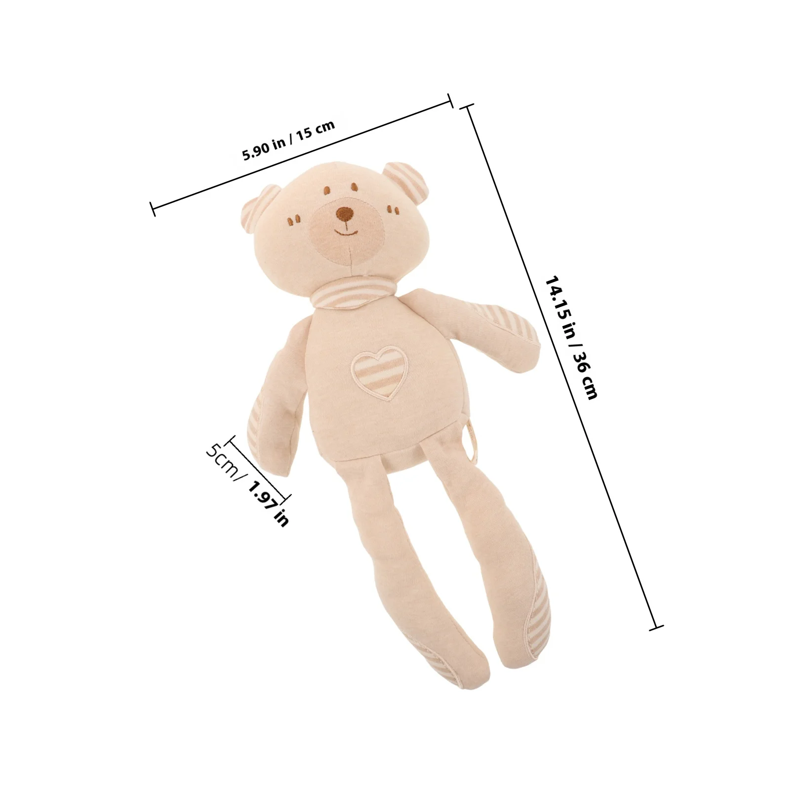 قطن عضوي لنوم الطفل، حيوان مهدئ طويل لحديثي الولادة والأطفال الصغار، رفيق أمان محبوب، سهل الغسل، ناعم