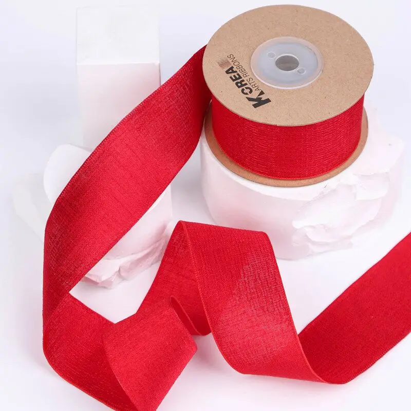 9 Yards 25MM/40MM Bright Silk Stripe Chiffon Ribbon DIY Handmade Material Headwear Hair Bows Gift Wrapping Clothing Accessories