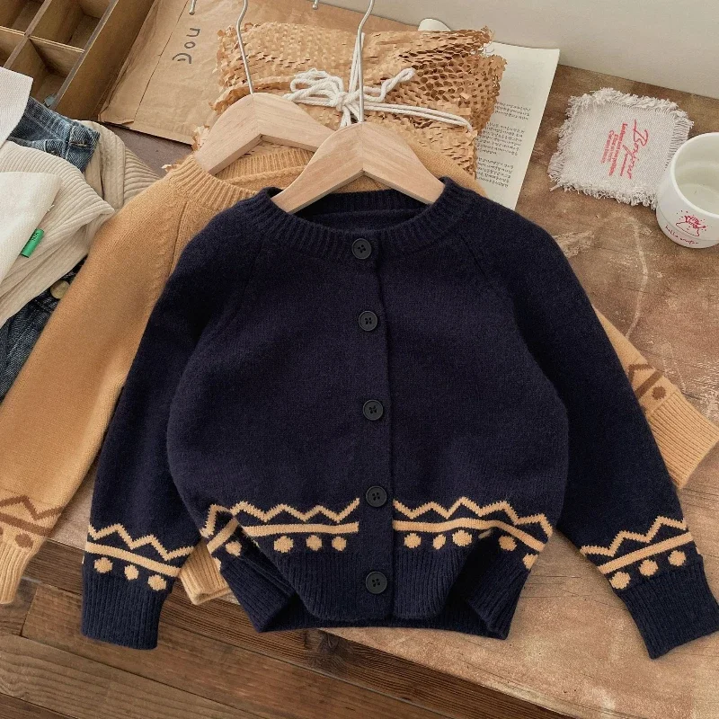 

Fashion Toddler Girls Sweaters Boys Winter Cardigans Knit Wear Children's Clothes