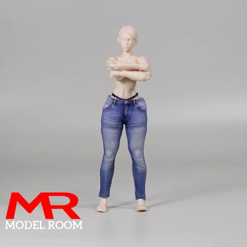 1/12 Scale Female Jeans Wide Leg Pants Bell-bottoms Skinny Denim Pants Model Fit 6'' ANT TBL 86TOYS Soldier Action Figure Body