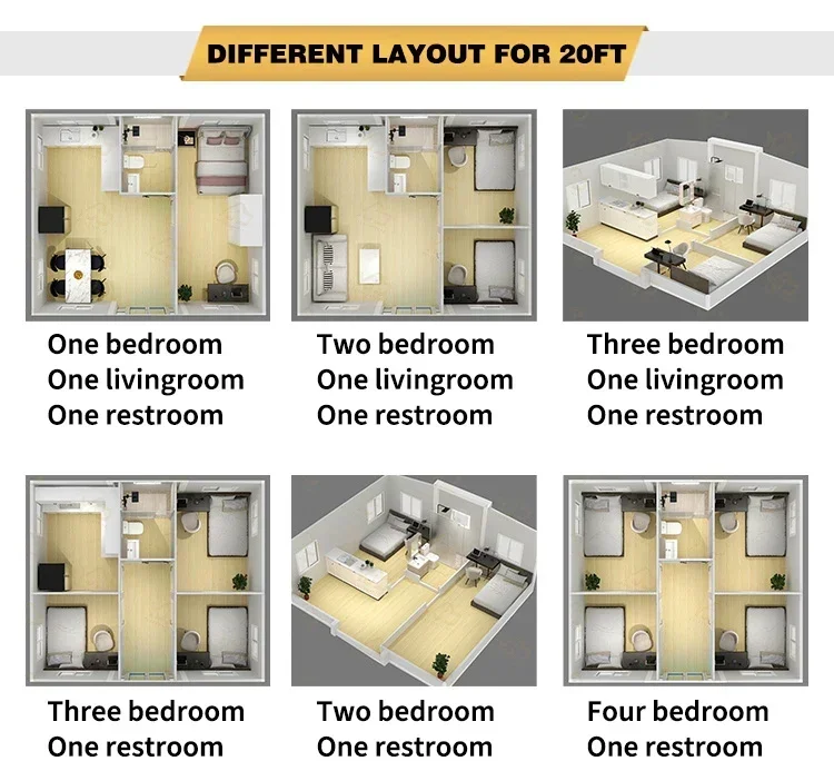 New Design 2 Bedroom Container House Expandable Expanding Tiny Container Homes Trailer Houses for Living Villa