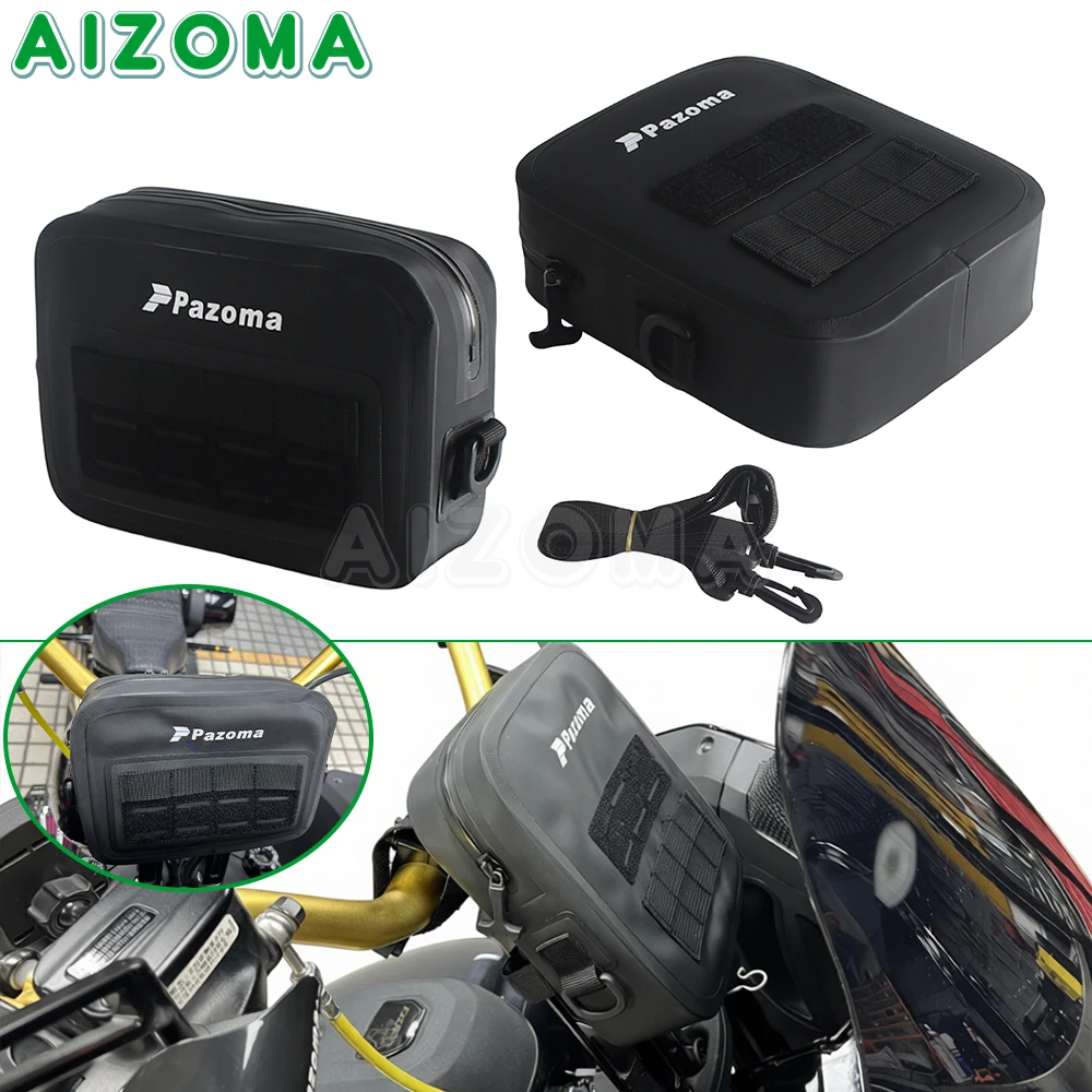 

Motorcycle Sissy Bar T-Bar Handlebar Bag Front Handle Bars Bags Travel Pouch Bag For Harley Softail Dyna Sportster FXBB Custom