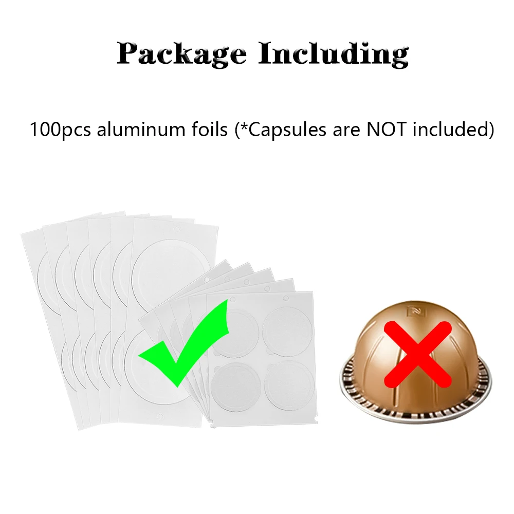 37/45/53.5/59/62MM Aluminum Foils Lids to Reuse Coffee Pods Compatible With Different Sizes Of Coffee Capsules