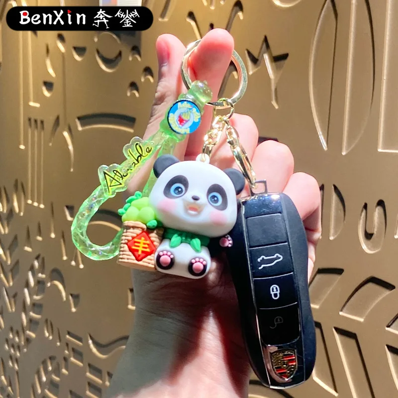 

Miniso мультфильм урожай панда брелок-подвеска для сумки, милый автомобильный брелок-подвеска, уличная машина с когтями, изысканный маленький подарок, высококачественный