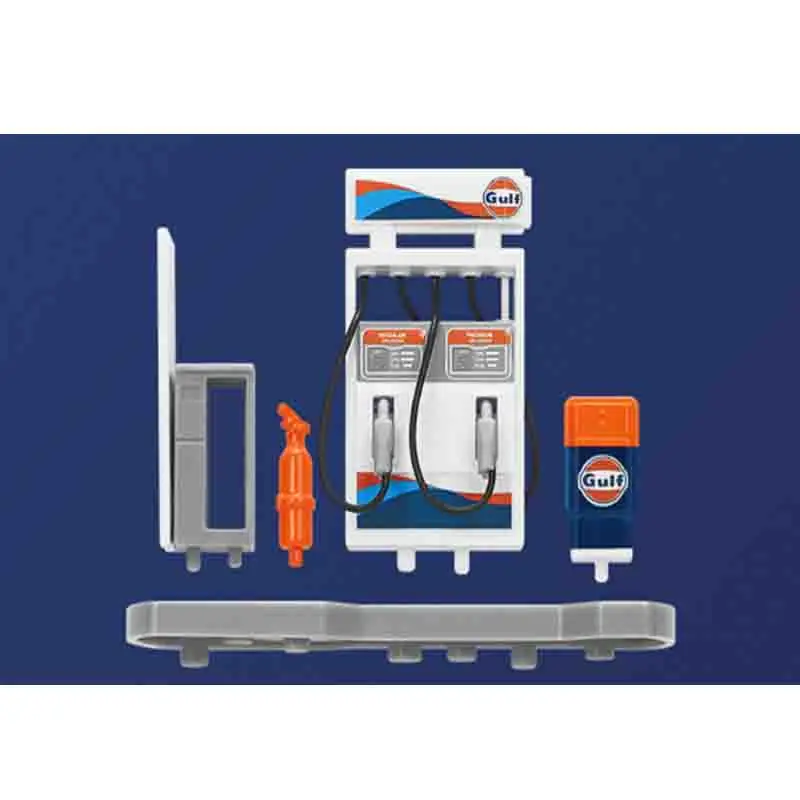 Simulated Shell Bay Gas Station Assembly Toy Theme Alloy Car Model Sticker Set Children's Toys byFiFi Toy