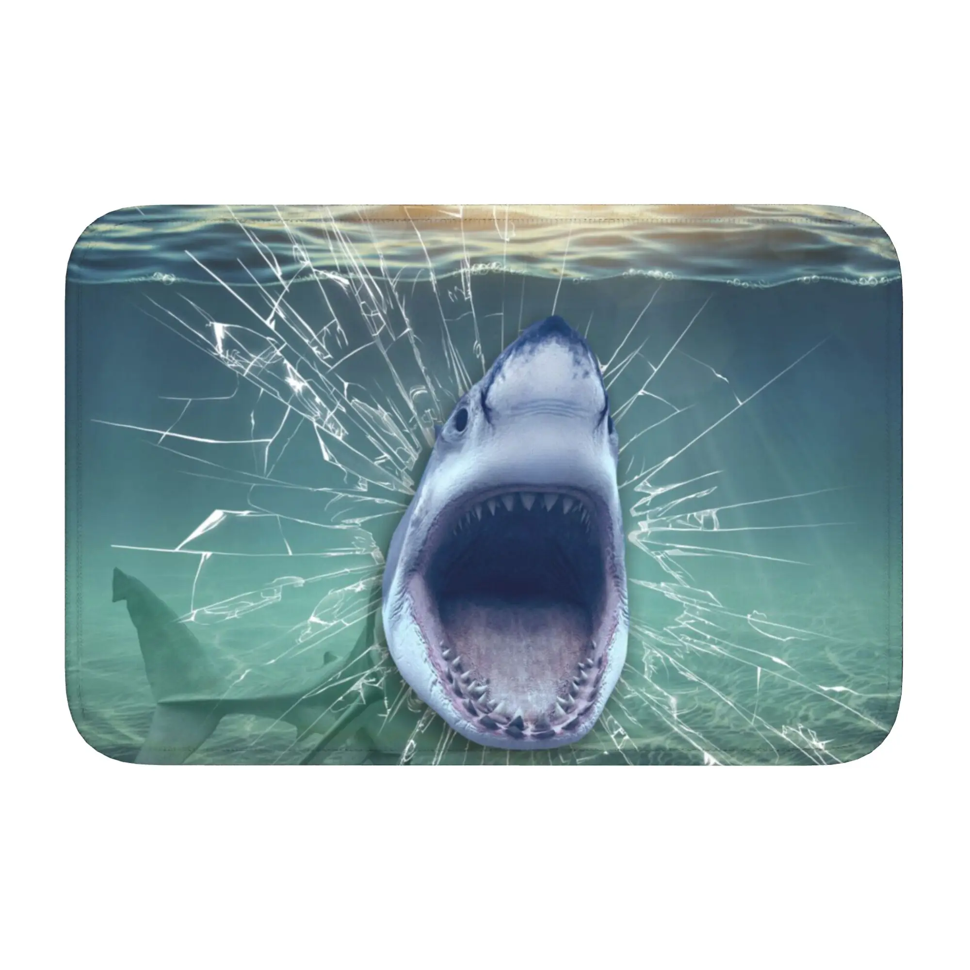 Custom 3D Illusion Fish Shark Front Door Floor Entrance Welcome Mat Indoor  Kitchen Bathroom Doormat Balcony Carpet Rug Footpad