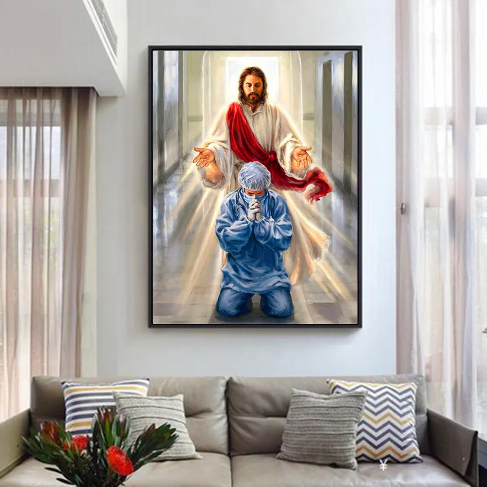5D Diamond Painting Doctor Angel Nurse AB Drill 50 Colors Kit DIY Cross Stitch Mosaic Embroidery Picture Art Gift Home Decor
