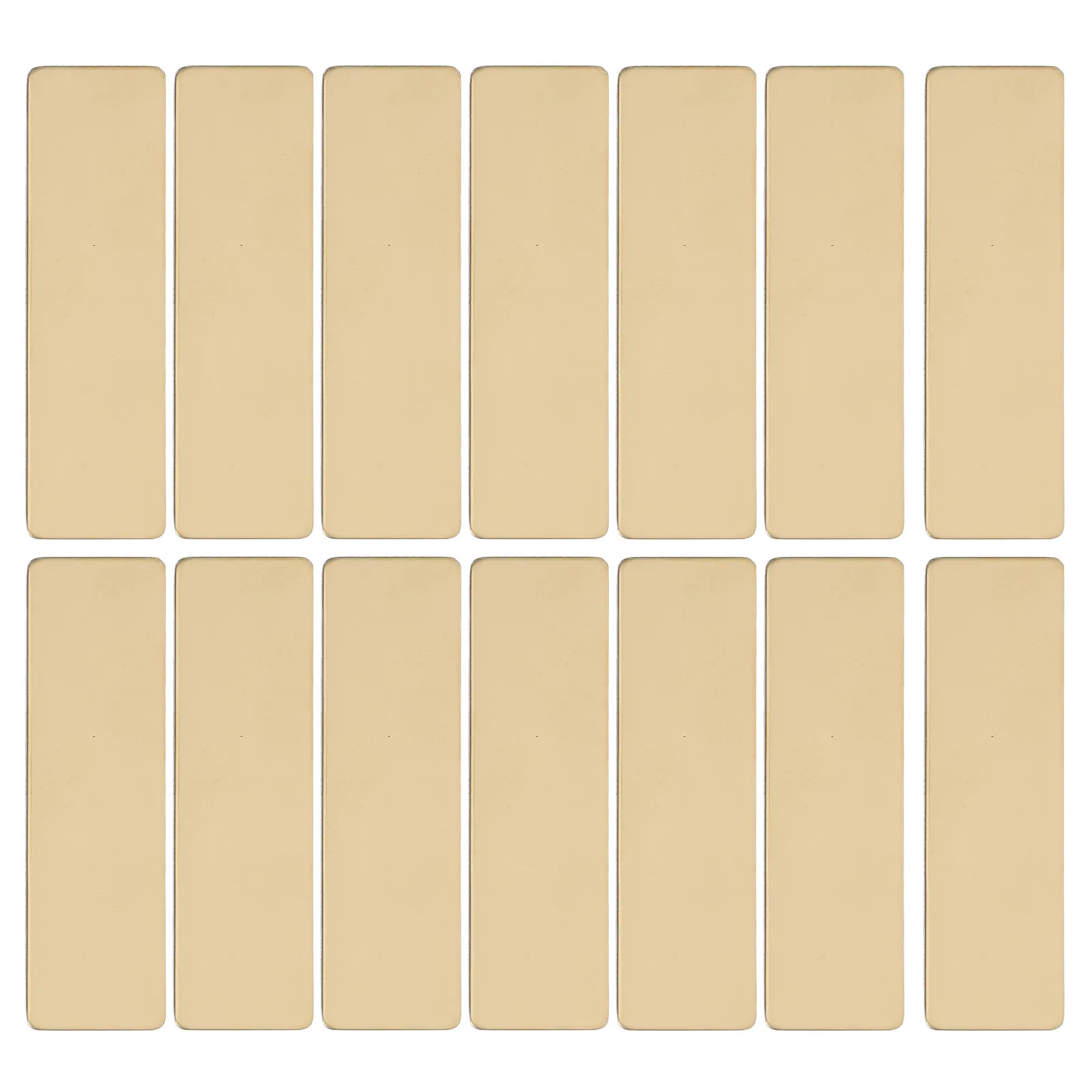 20Pcs Stainless Steel Nameplates Golden Blank Smooth Engravable Surface for Office Factory Lab Identification Labels Metal Tags