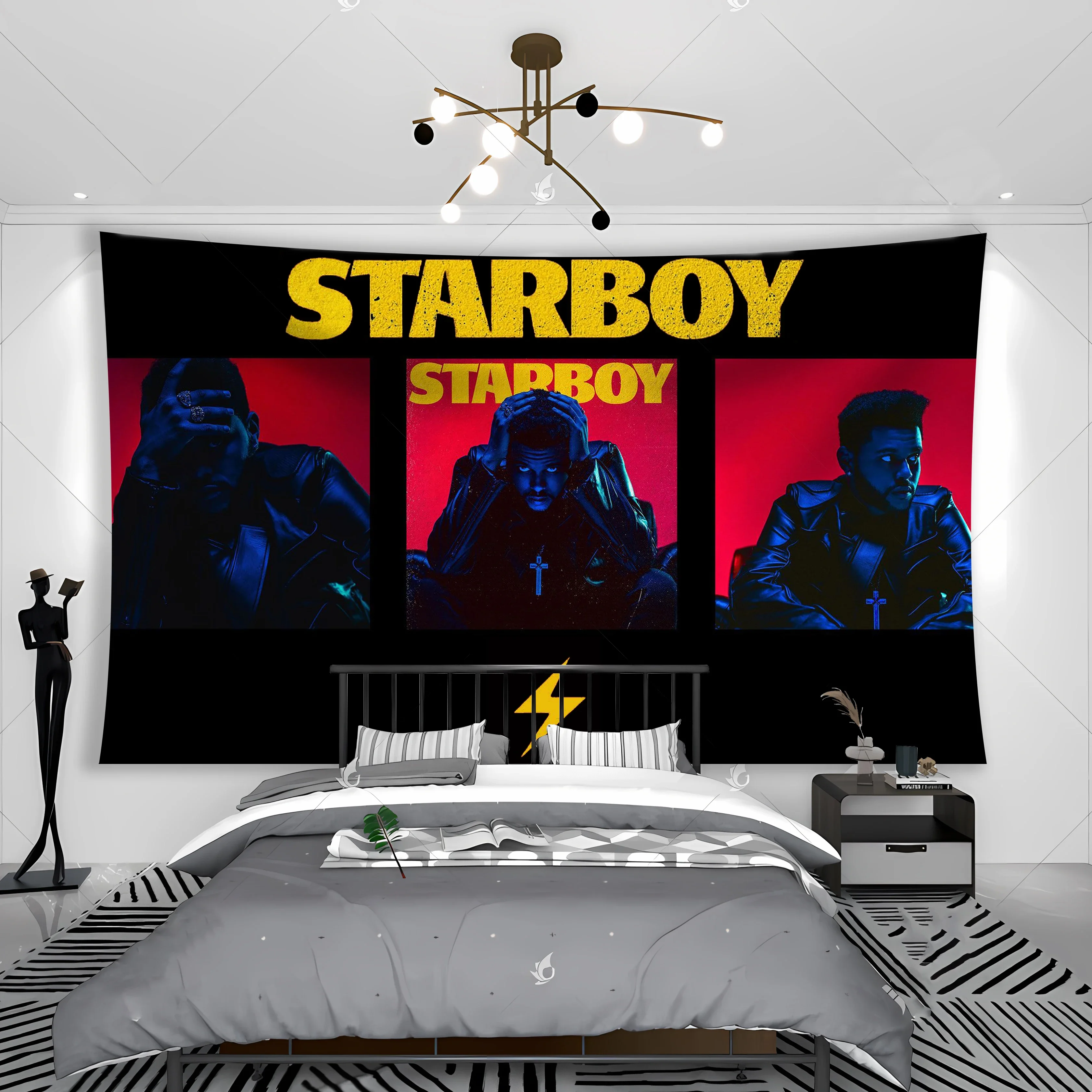 

Starboys Tapestry Banners Flag Weekends Popular Electronic Music Clubs Or Room Bedside Decorations