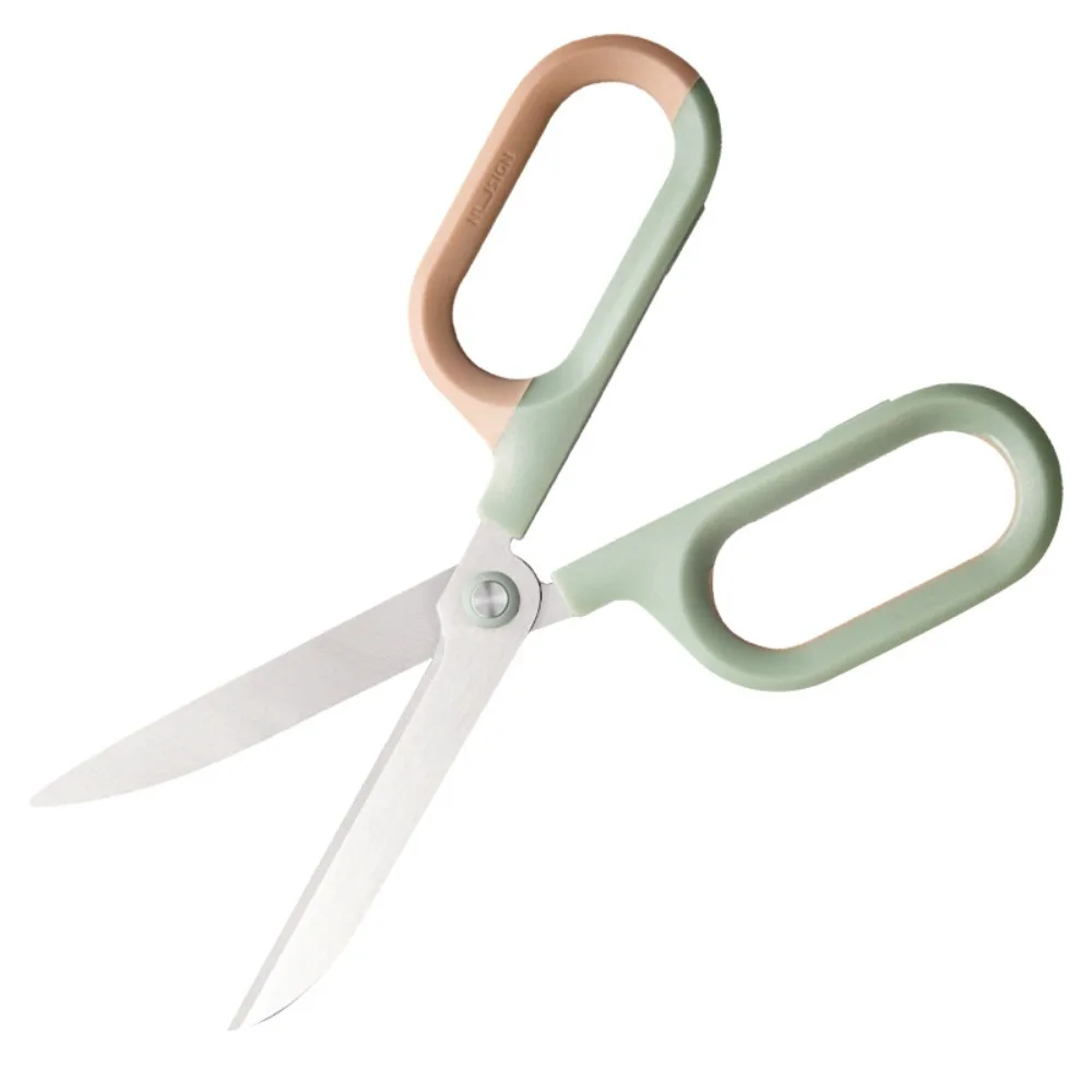 

Stainless Steel Stationery Scissors Double Color Large Loop Handle Household Scissors Hitting Color 18cm Paper Scissors