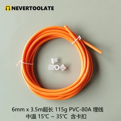 NEVERTOOLATE 6mm średnica przewód PVC bawełniany rdzeń 3.5 metry 11.48 stóp lina część zamienna skok pomijanie wymiana diy zapasowy