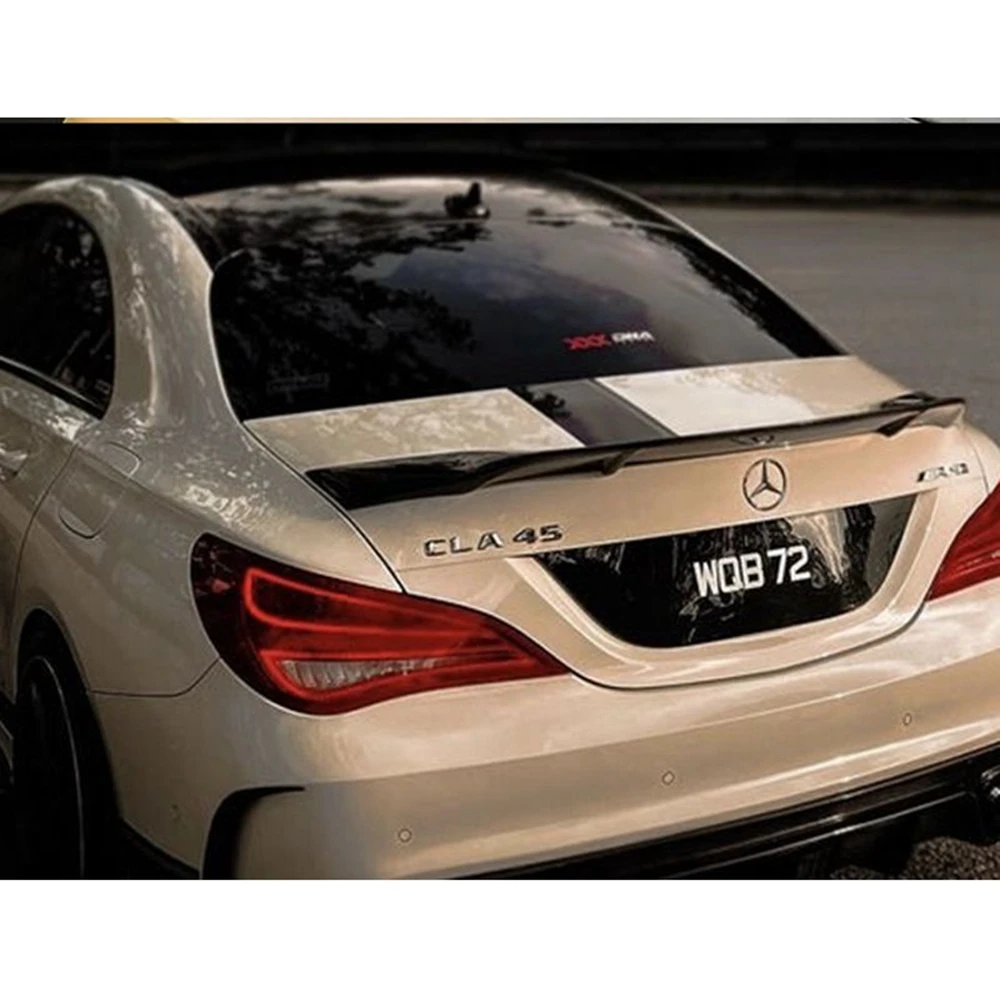 For  Mercedes-Benz CLA W117 C117 R Style Carbon Fiber Rear Spoiler Trunk Wing 2013-2019 FRP Forged carbon