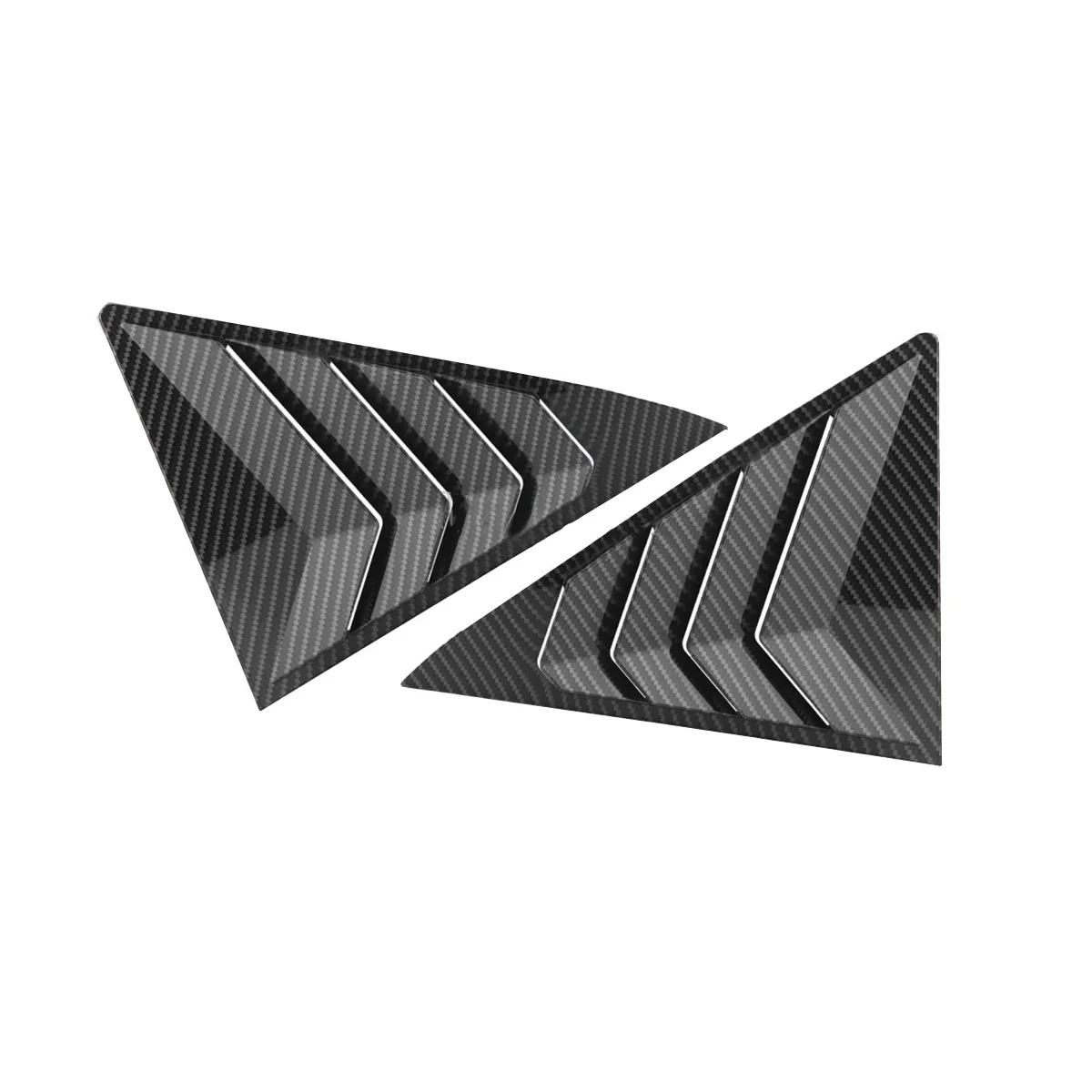 

1Pair Rear Window Louver Cover Trim Deflector for 7Th 2012-2017 Shutter Vent Decorate Sticker