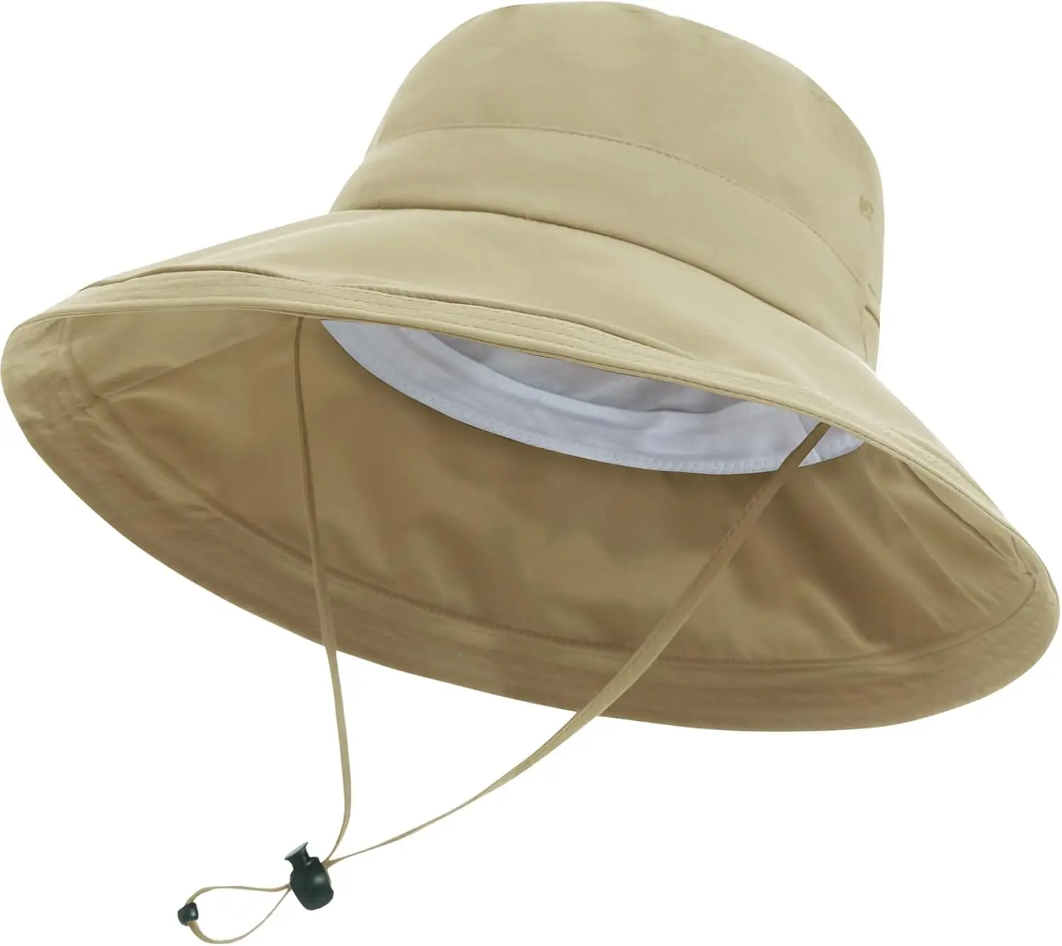 

Женская пляжная шляпа с широкими полями, водонепроницаемая и складная, для летнего отдыха на пляже, защита от УФ-излучения UPF 50+
