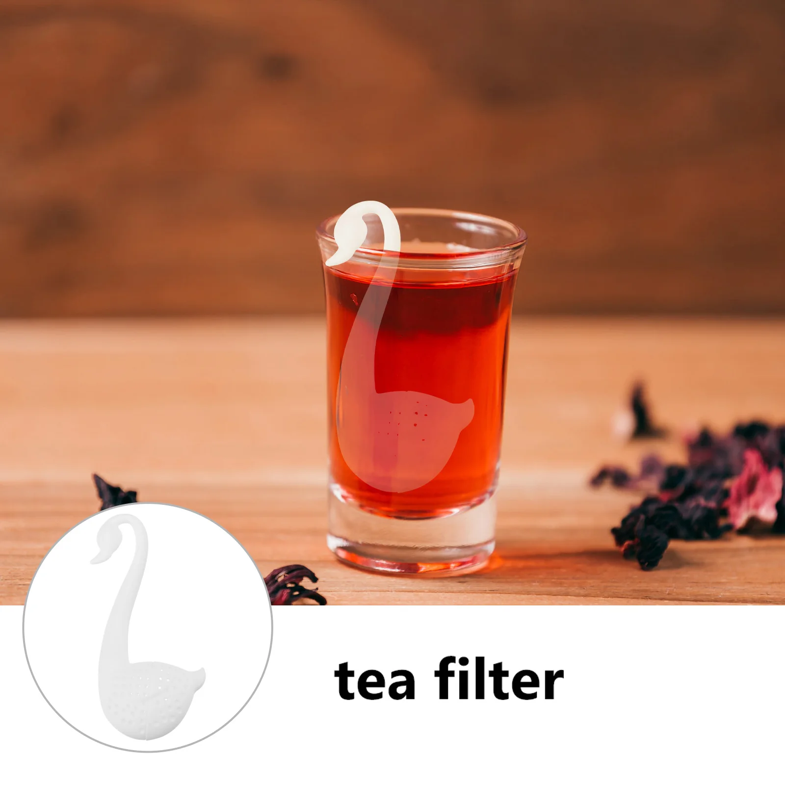 

10pcs Filter Swan Shape Reusable Pp Material Easy Clean Tea Strainer For Home Office Restaurant Tea Infuser Tool