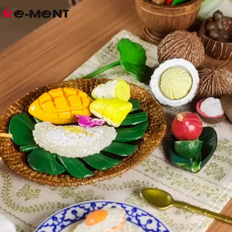 Figuras originales Re-Ment, comedor asiático, caja ciega de muestra Petit, escena en miniatura, juguete de dulces, colección de adornos, regalo para niños