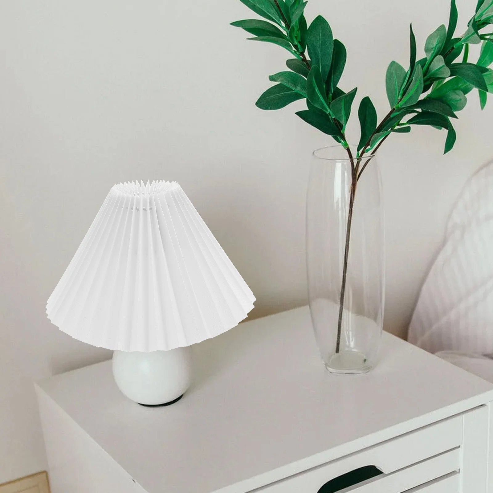 

1Pc Stylish Pleated Light Shade Accessories For E27 Bedside Lamps Home Decorative Lamp Cover Easy Installation